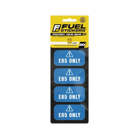 Fuel Stickers E85 Sticker, Flex Fuel Label for Fleet Vehicles: Car, Truck, Van, Hvy-Dty, 2''x1'', 20PK Z-2X1E85-20PK